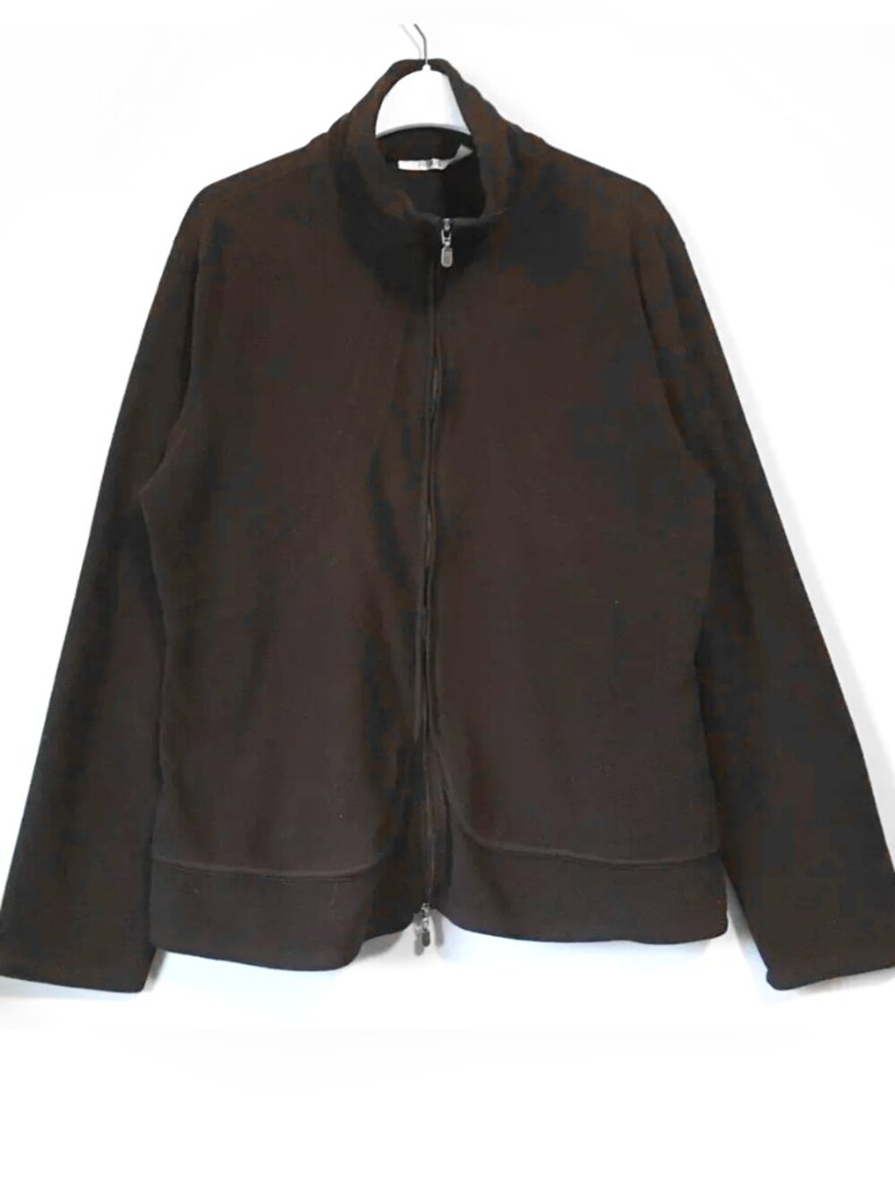 Vintage Ricki's Dark Brown Fleece Zip Up Jacket XL High Collar
